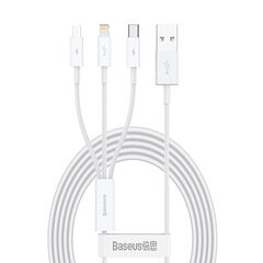 کابل تبدیل USB به microUSB / لایتنینگ / USB-C باسئوس مدل CAMLTYS-02 